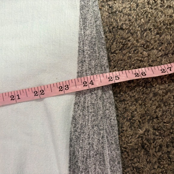 Market & Spruce Striped Tie Front Long Sleeve Top Womens XL Blue Gray White - Picture 8 of 9